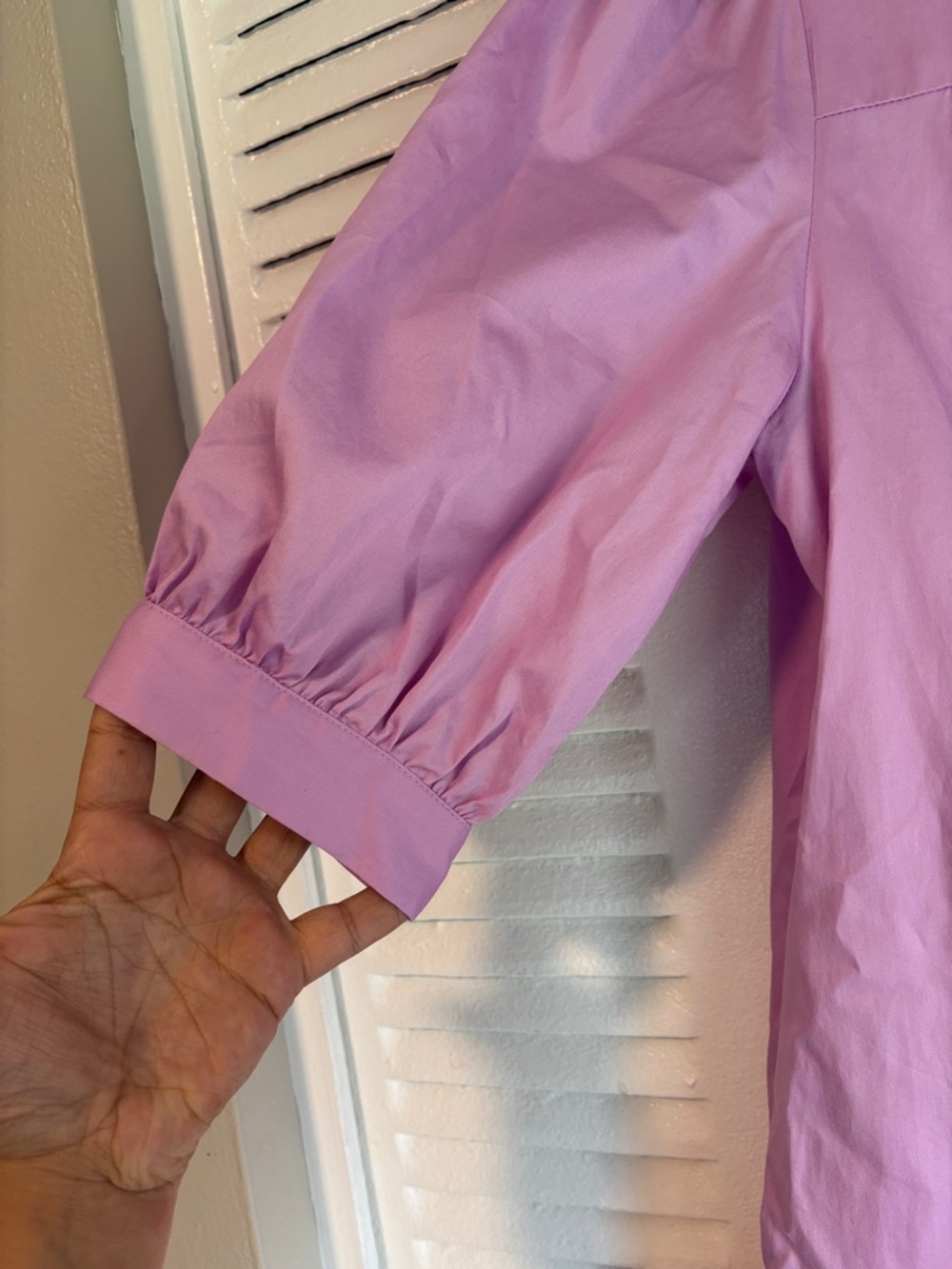 FRUCH Lavender Babydoll Dress Puff Sleeve Chic Size M - Picture 5 of 10